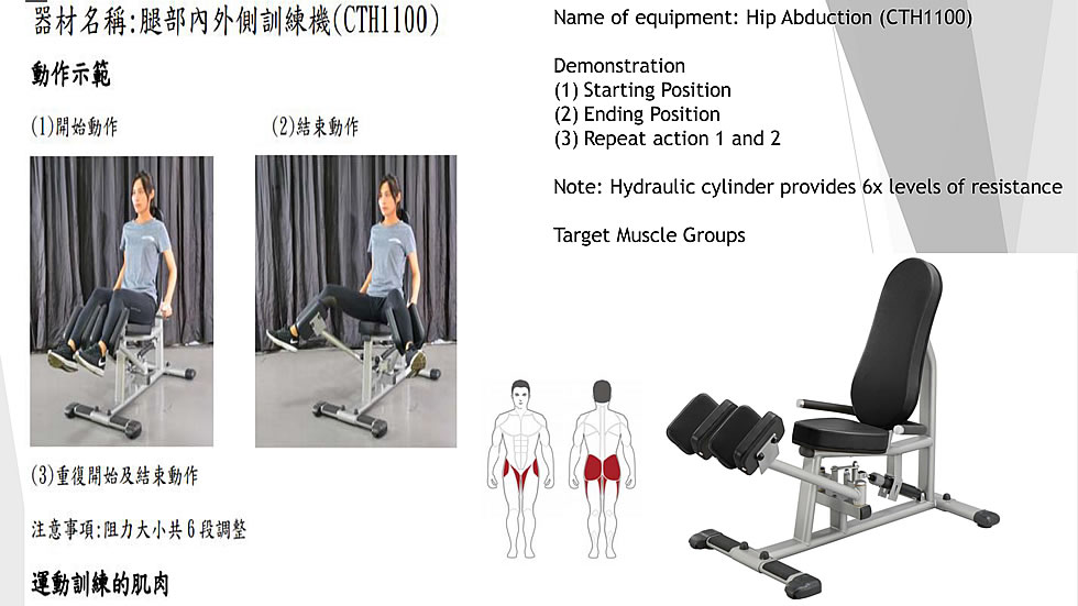 Steelflex CTH1100 油壓式內/外彎康復訓練機