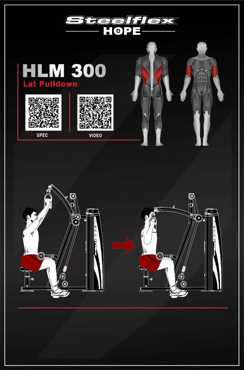 Steelflex HLM300 分動式高拉背肌訓練器