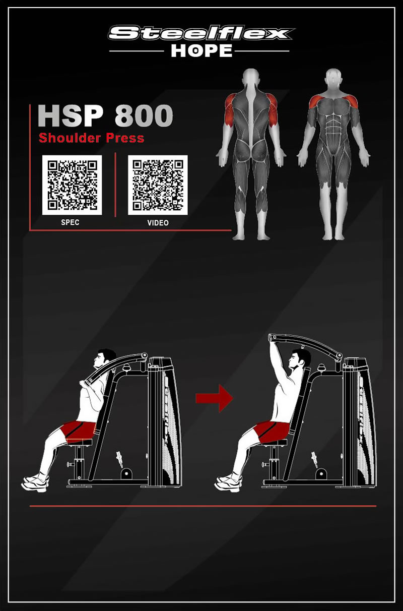 Steelflex HSP800 坐姿肩部推舉訓(xùn)練器