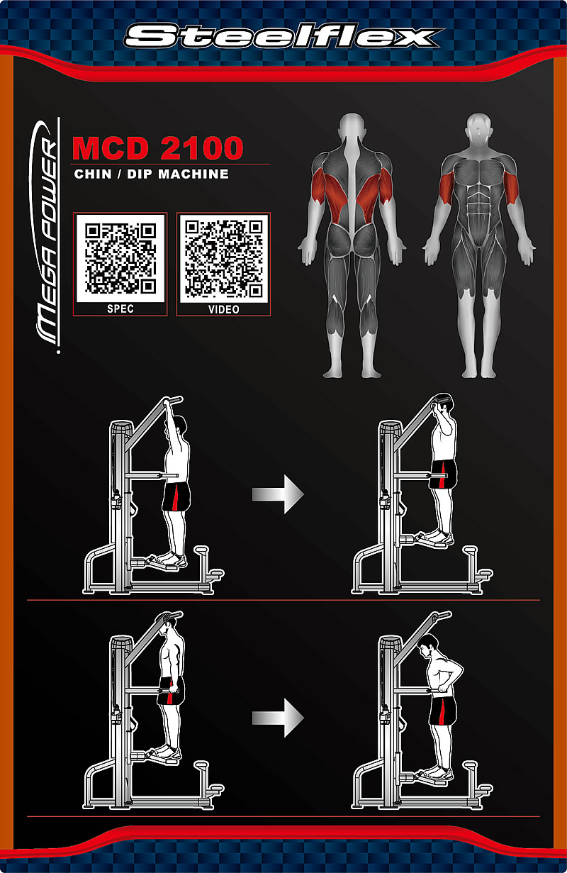Steelflex MCD2100 輔助式單雙杠雙功能訓(xùn)練機(jī)